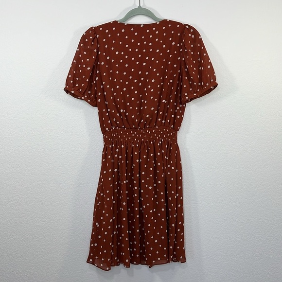 Madewell NWOT Smocked Mini Dress Polka Dot size Small style L3392 - Picture 8 of 13
